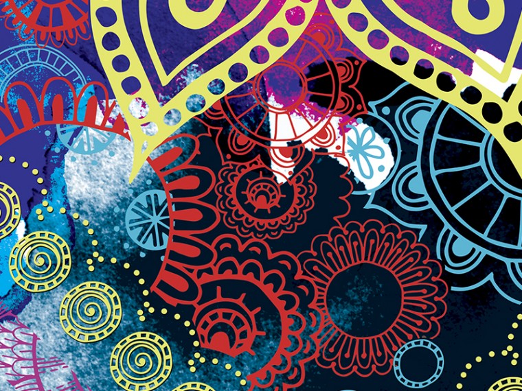 Завеса за баня Color Radiance Mandala