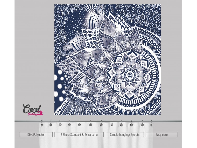 Завеса за баня LACE MANDALA