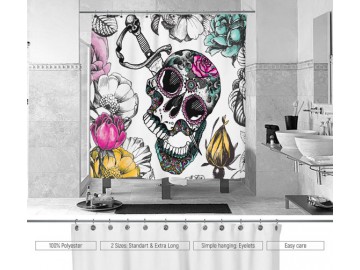 Завеса за баня Sugar Skull 